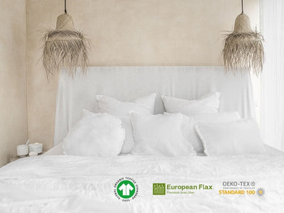 BLANCO DUVET COVER 100% ORGANIC EUROPEAN LINEN