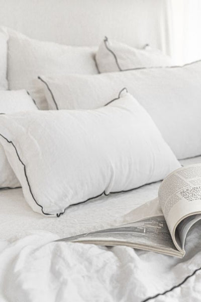 HAMPTONS EURO PILLOW COVERS  WITH A ZIP  (PACK OF 2)