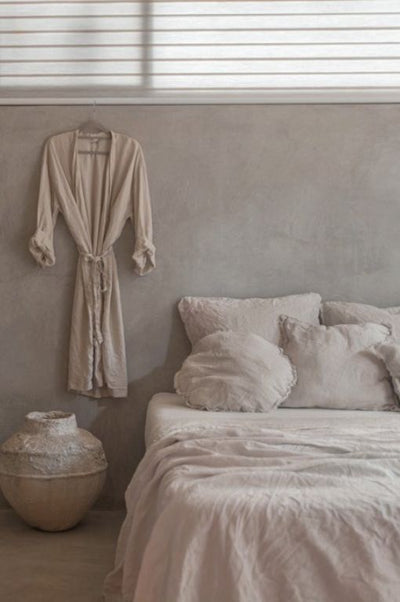 SHELL FITTED SHEET 100% ORGANIC EUROPEAN LINEN