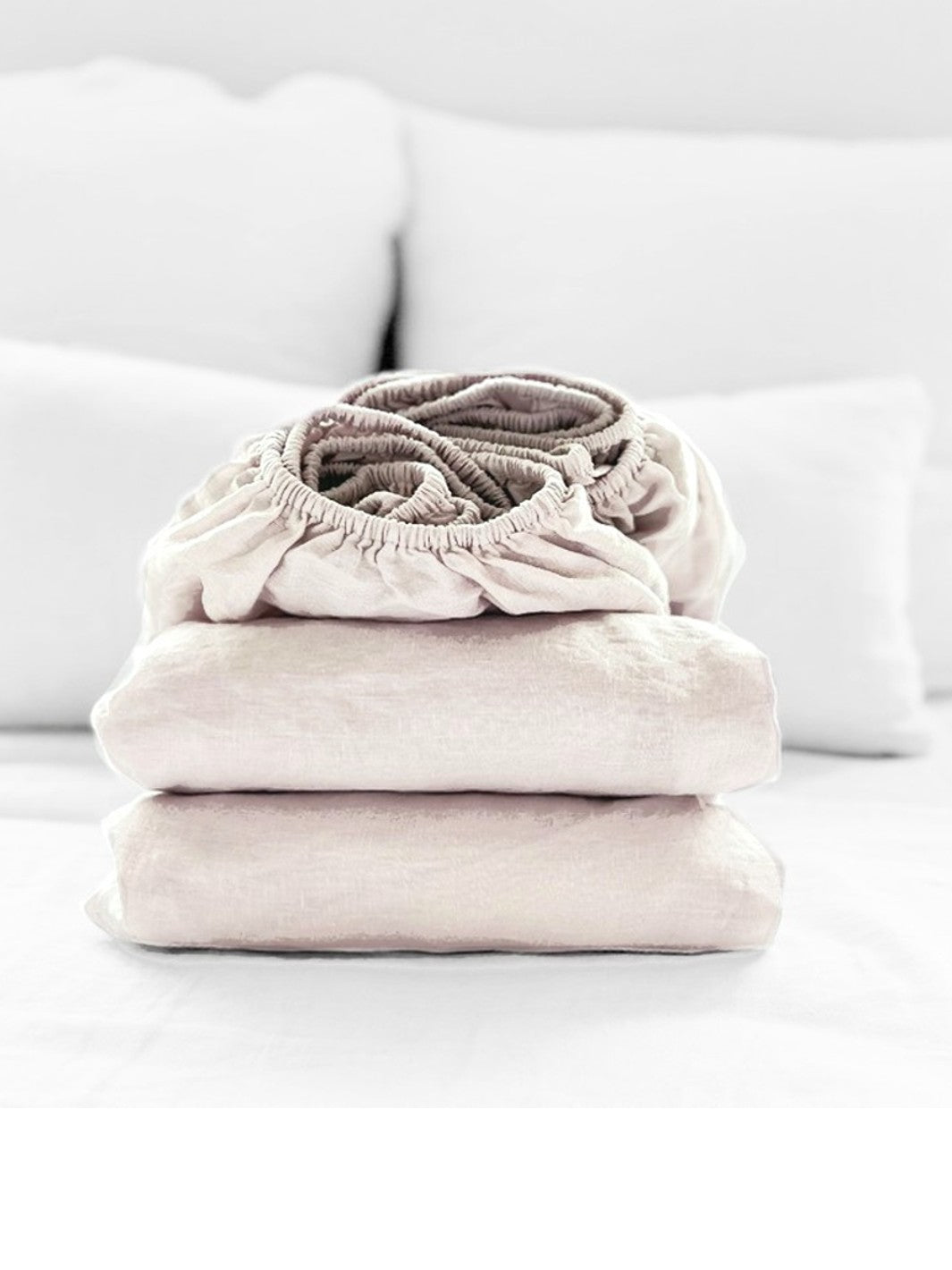 SHELL FITTED SHEET 100% ORGANIC EUROPEAN LINEN