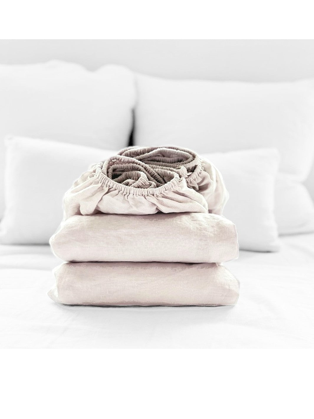SHELL FITTED SHEET 100% ORGANIC EUROPEAN LINEN