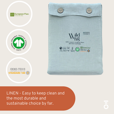 PROVINCIAL STANDARD ORGANIC LINEN PILLOW CASES PACK OF 2