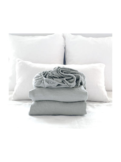 PROVINCIAL FITTED SHEET 100% ORGANIC EUROPEAN LINEN