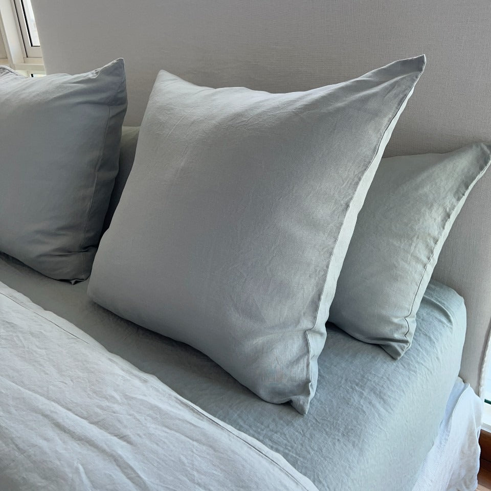 PROVINCIAL EURO LINEN PILLOW CASES ORGANIC PACK OF 2