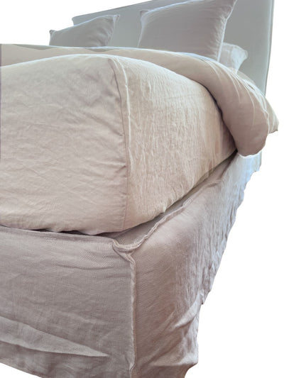 SHELL FITTED SHEET 100% ORGANIC EUROPEAN LINEN