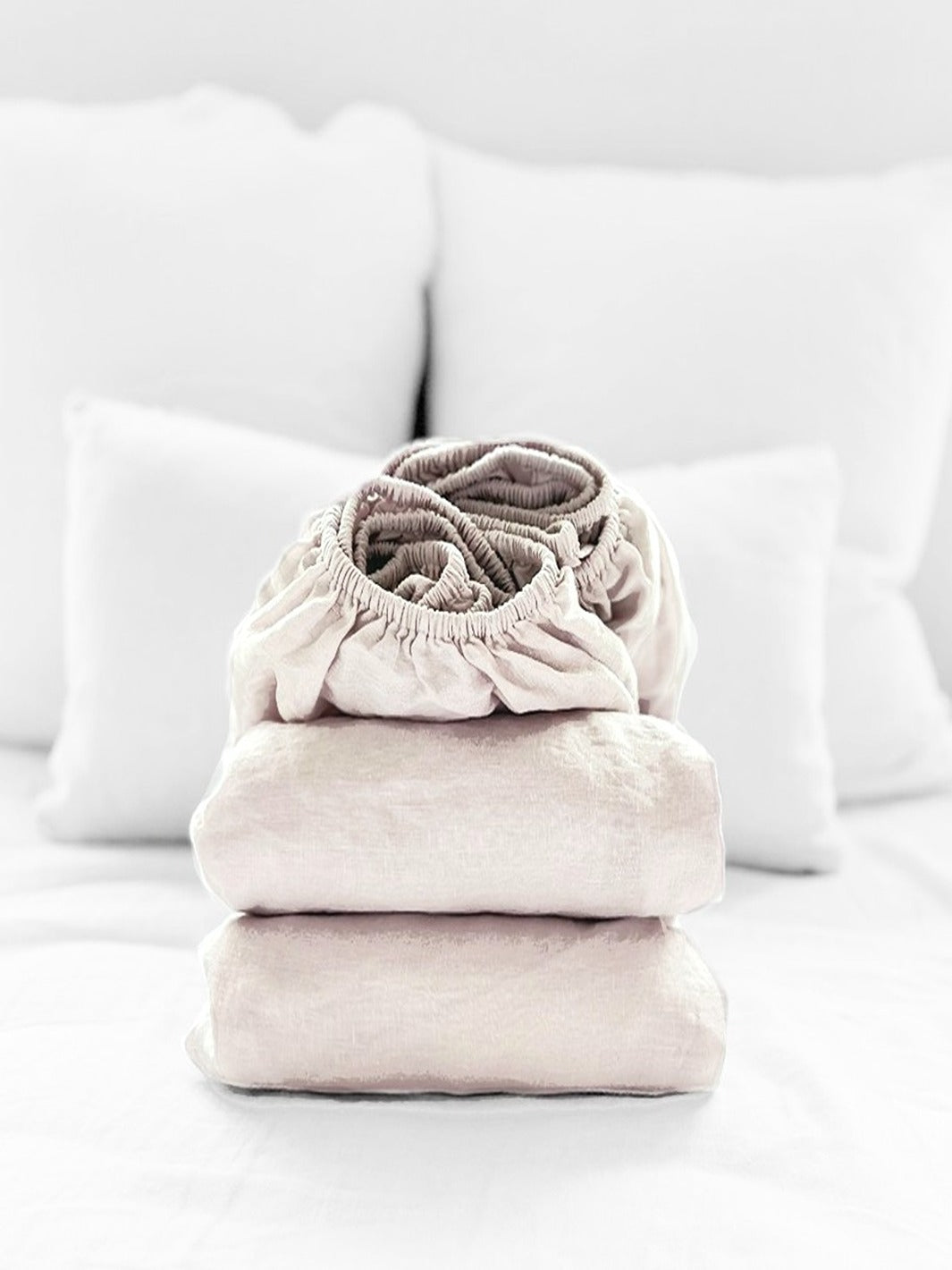 SHELL FITTED SHEET 100% ORGANIC EUROPEAN LINEN